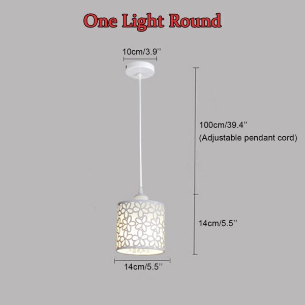 Nordic Style Floral Lace LED Pendant Lighting - Image 7