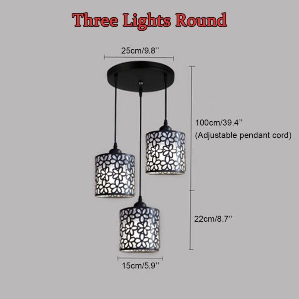 Nordic Style Floral Lace LED Pendant Lighting - Image 8