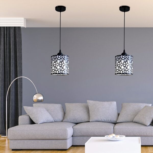 Nordic Style Floral Lace LED Pendant Lighting - Image 4