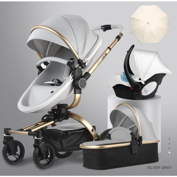 3 in 1 Oxford Baby Stroller - Image 5