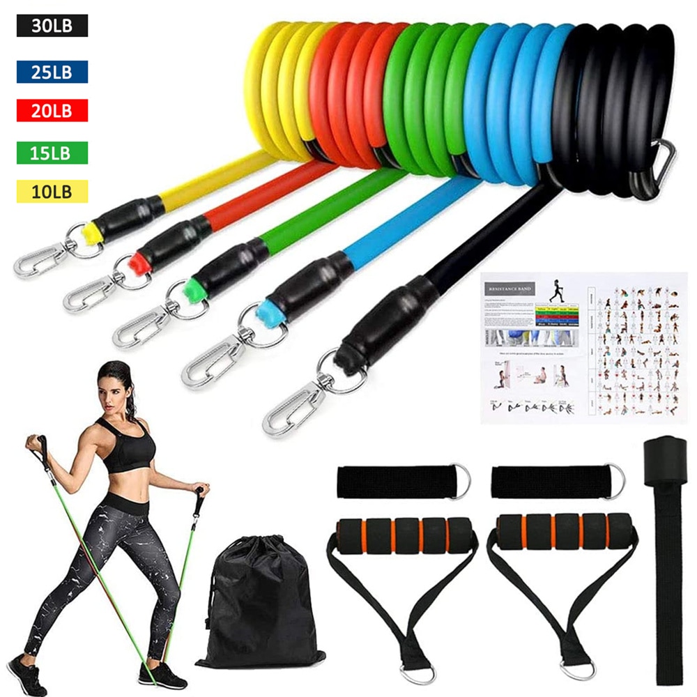 Elastic Resistance Fitness Bands Set