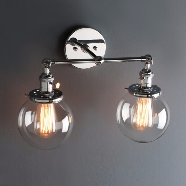 E27 Modern Double Wall Light - Image 7