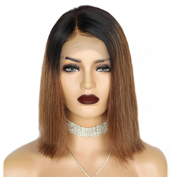 Straight Brown Ombre Bob Wig