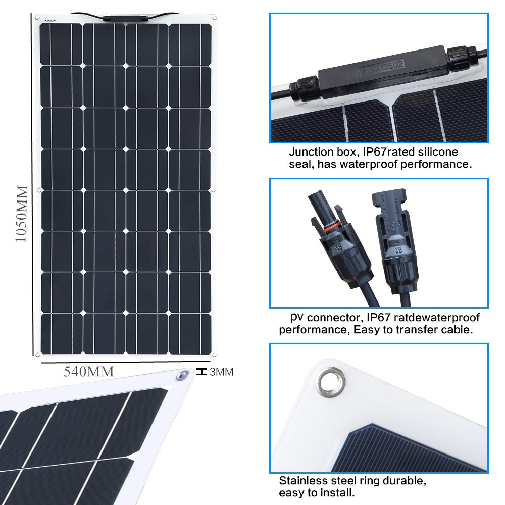 Portable 100W Solar Panel for Garden