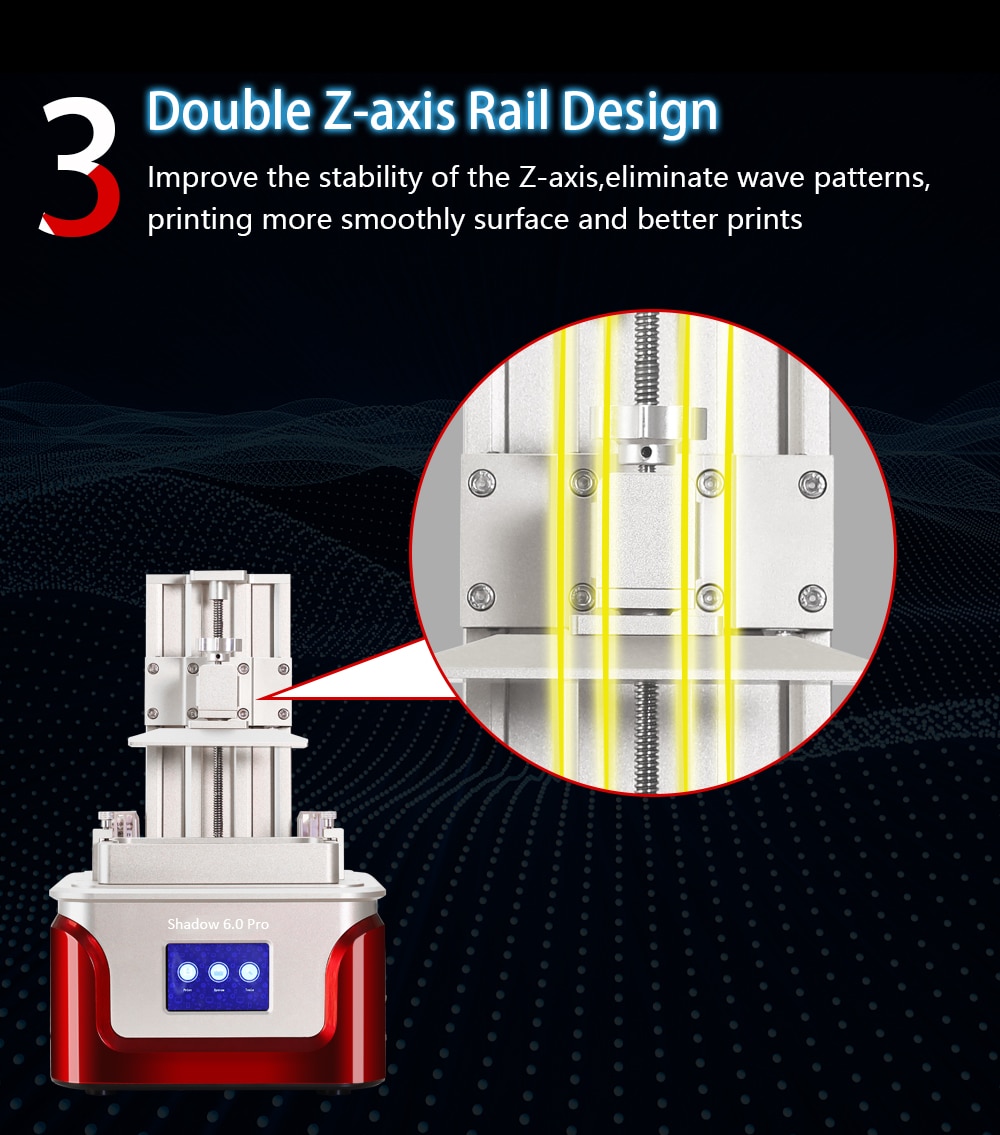 UV LCD Resin 3D Printer with Dual Liner Rail