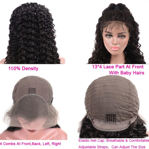 13x4 Lace Front Deep Wave Human Hair Wig - Image 8