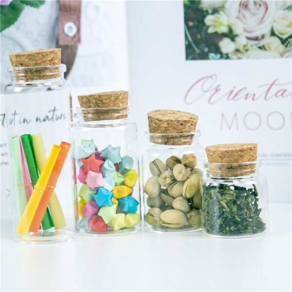 Storage Jar with Cork Lid 48 Pcs Set