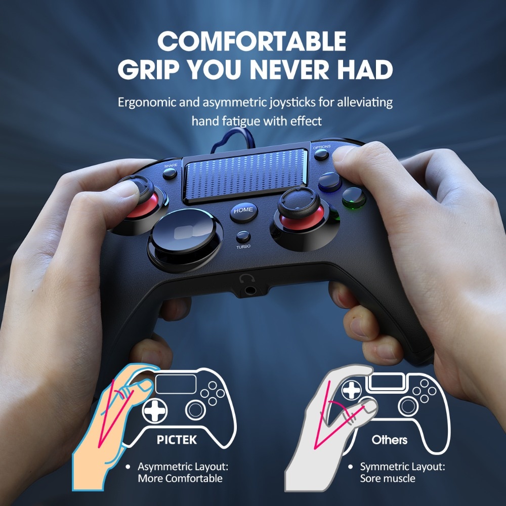 PS4 USB Wired Gamepad with Headset Jack