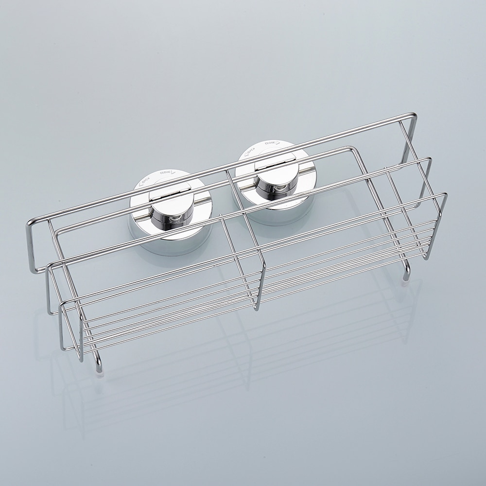 Stainless Steel Bathroom Shelf with Suction Cups