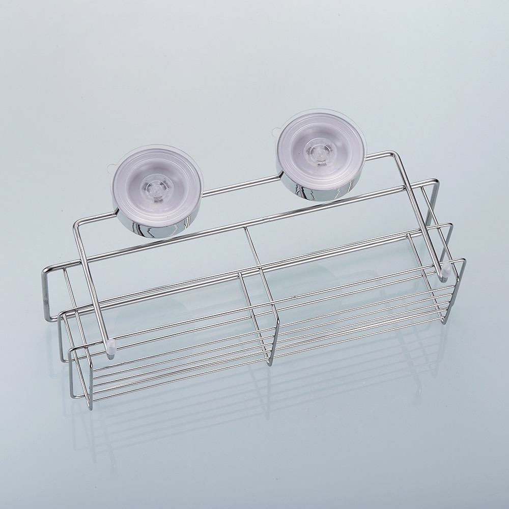 Stainless Steel Bathroom Shelf with Suction Cups