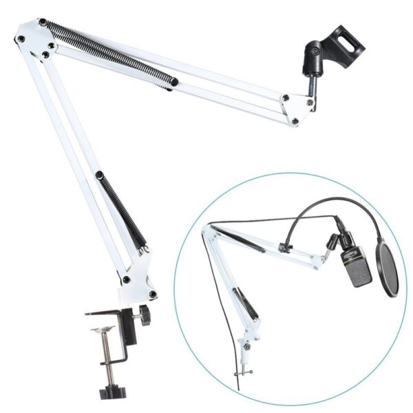 White Microphone Arm Stand - Image 4