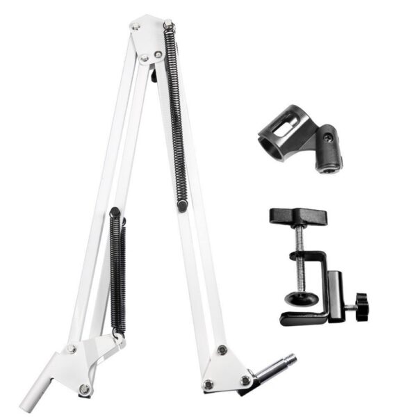 White Microphone Arm Stand - Image 3