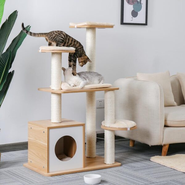 Pet Climbing Frame with Hanging Ball - Image 4