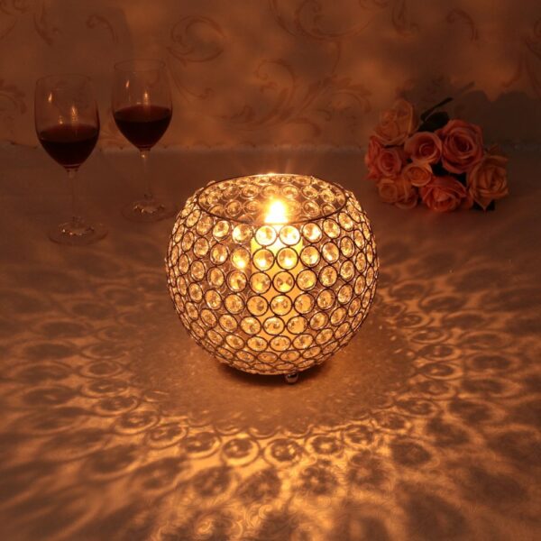 Moroccan Metal Glass Candle Lantern Holder - Image 3