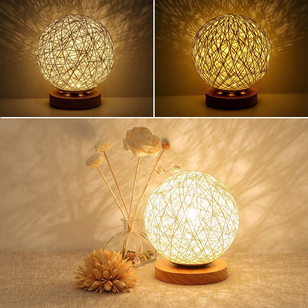 Home Moon Hand-Knitted Lamp