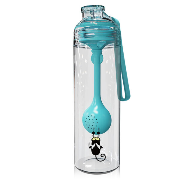 Cat Patterned Water Bottle with Fruit Infuser - Image 7