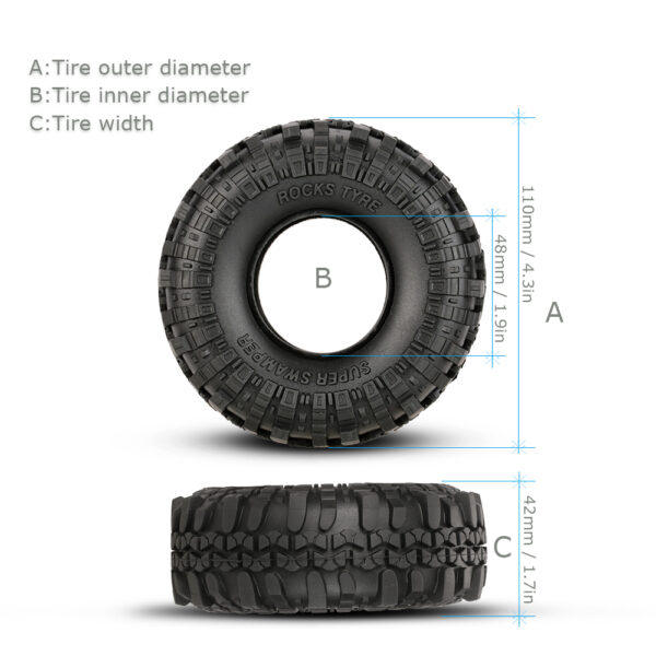 Mud Tires with Foam Filler Inside 4 pcs Set - Image 7