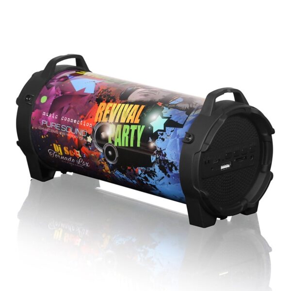 Drum Design Bluetooth Speaker with FM Radio - Image 6