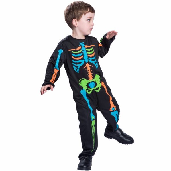 Boy's Colorful Skeleton Costume - Image 4