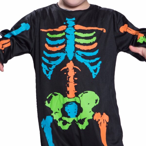 Boy's Colorful Skeleton Costume - Image 6