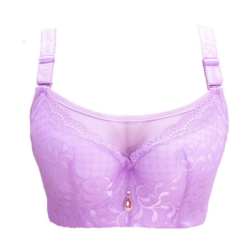 Plus Sized Women's Bra with Little Crystal