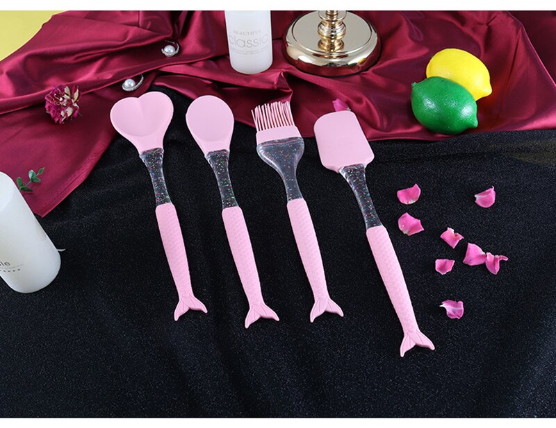 Mermaid Design Utensils 4 Pcs Set