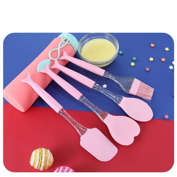 Mermaid Design Utensils 4 Pcs Set