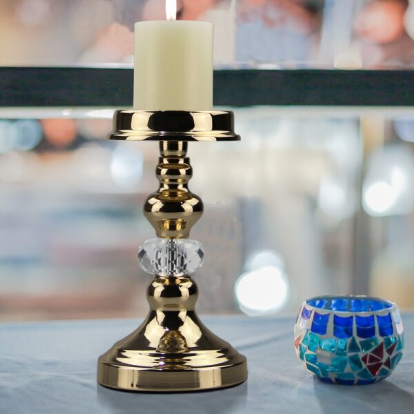 Crystal Patterned Pillar Candle Holder - Image 4