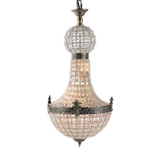 Vintage Crystal Chandelier with Incandescent Bulbs - Image 3