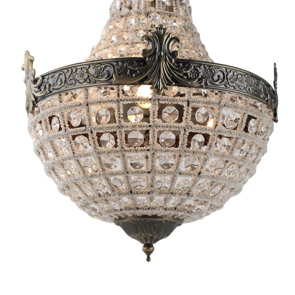 Vintage Crystal Chandelier with Incandescent Bulbs - Image 6