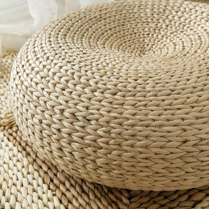 Straw Cushion in Round Shape