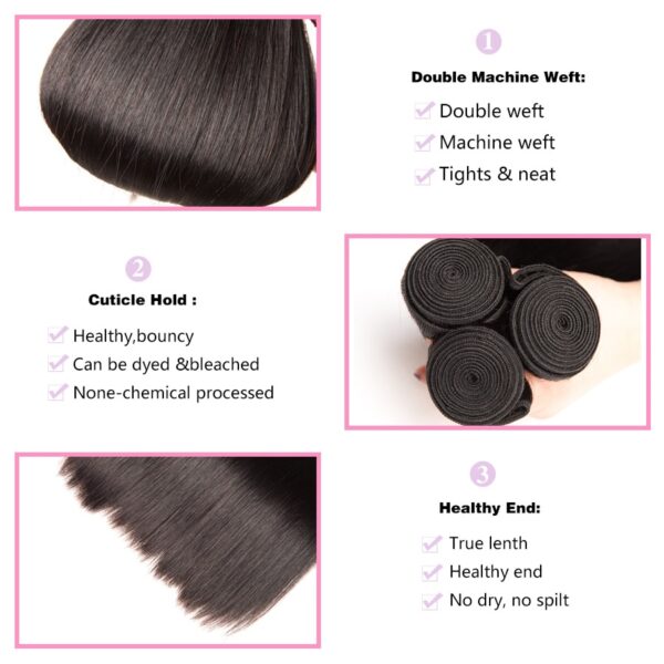 Natural Straight Hair Bundles - Image 5