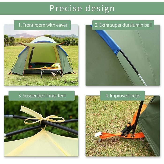 4 Person Army Green Tent