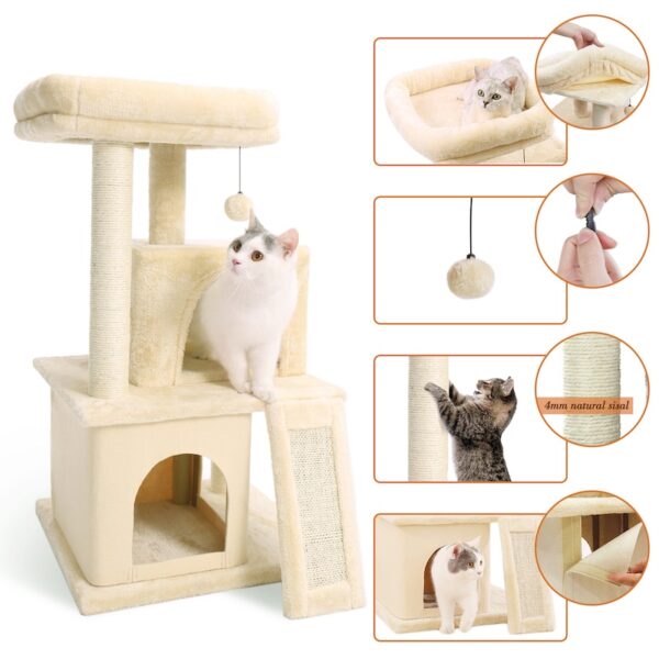 Happy Cat Tree House with Ladder - Image 7