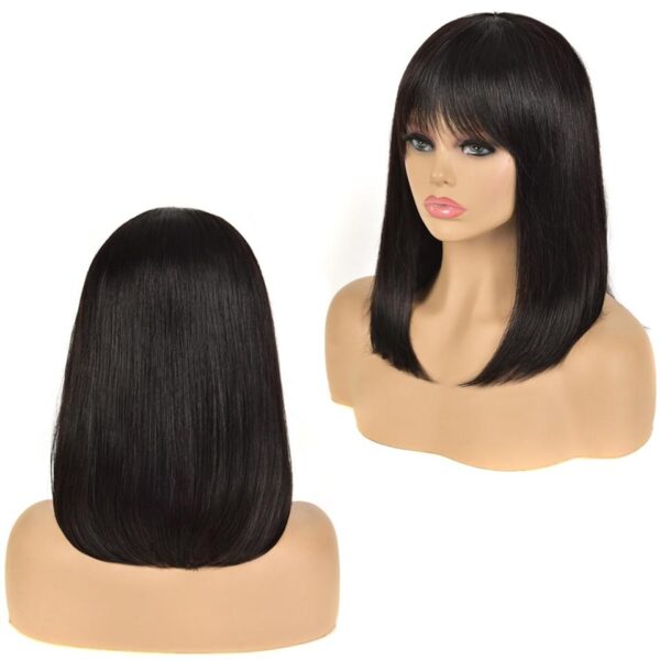 Remy Human Hair Short Bob Wig - Image 5