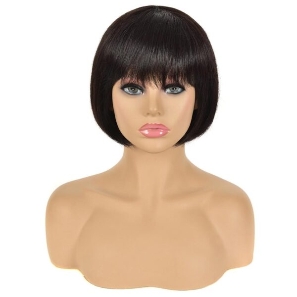 Remy Human Hair Short Bob Wig - Image 4