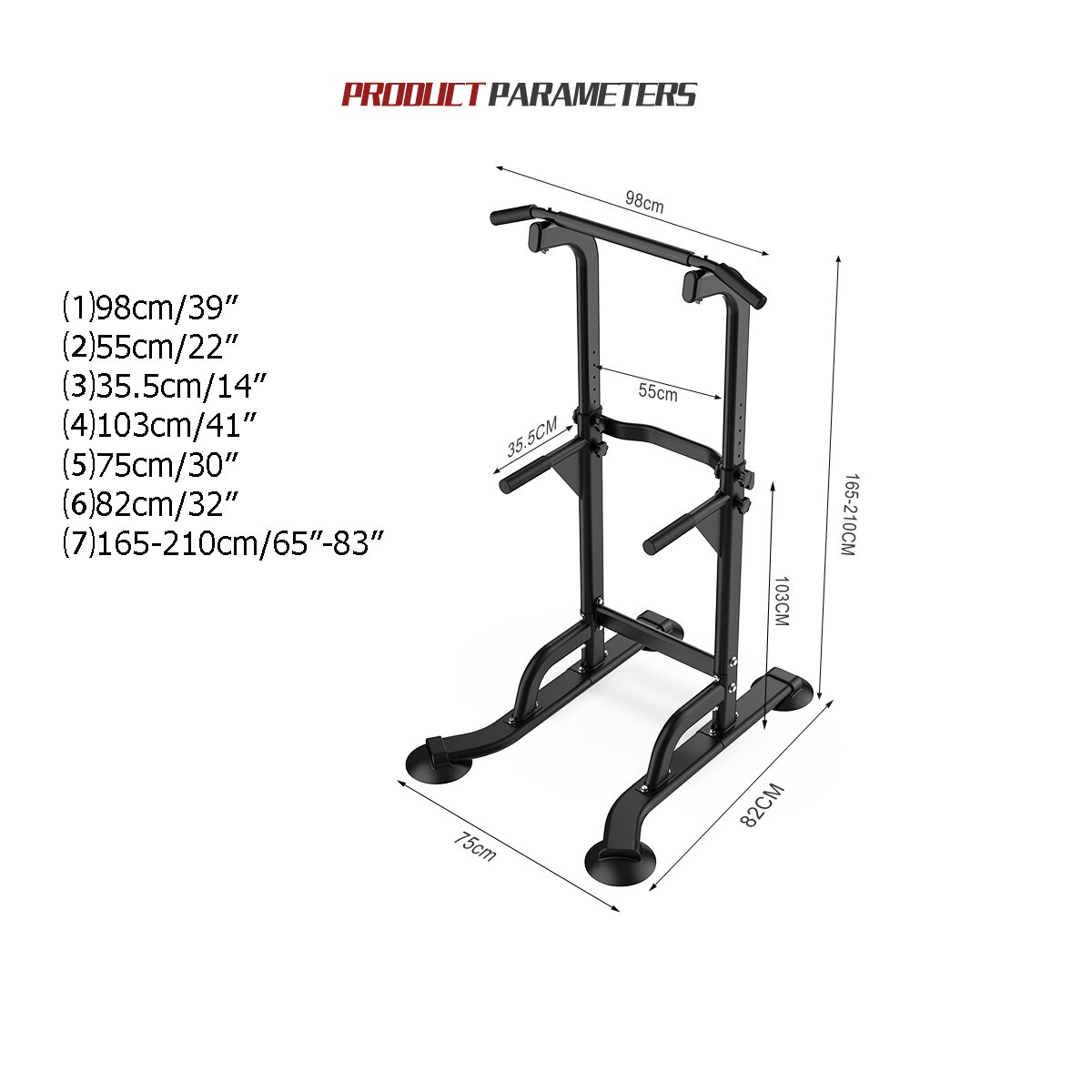 Adjustable Height Pull-Up/Push-Up Bars