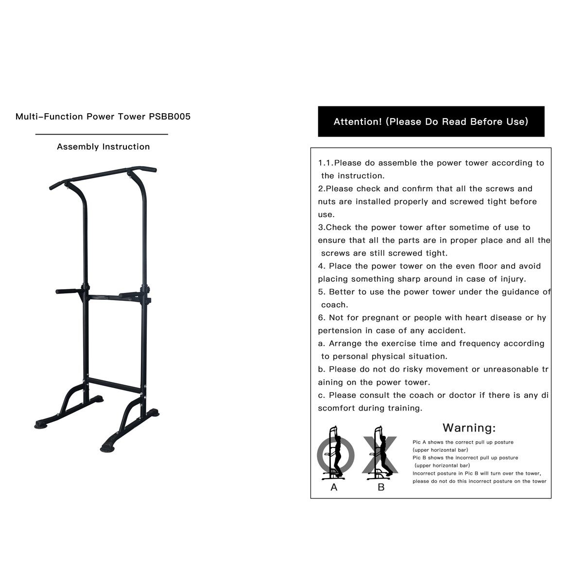 Adjustable Height Pull-Up/Push-Up Bars