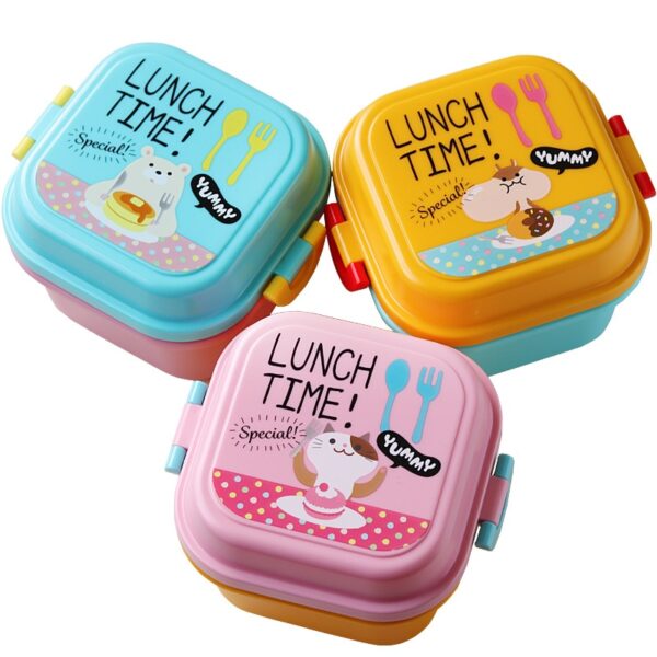 Kid's Cartoon Healthy Plastic Lunch Box - Image 2