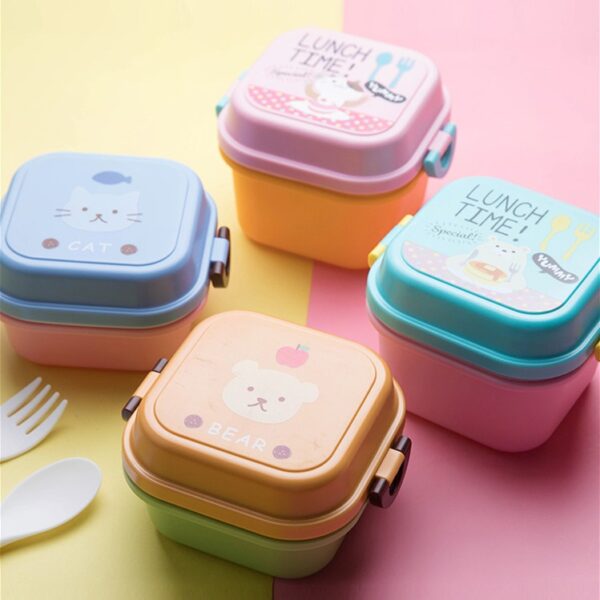 Kid's Cartoon Healthy Plastic Lunch Box - Image 5