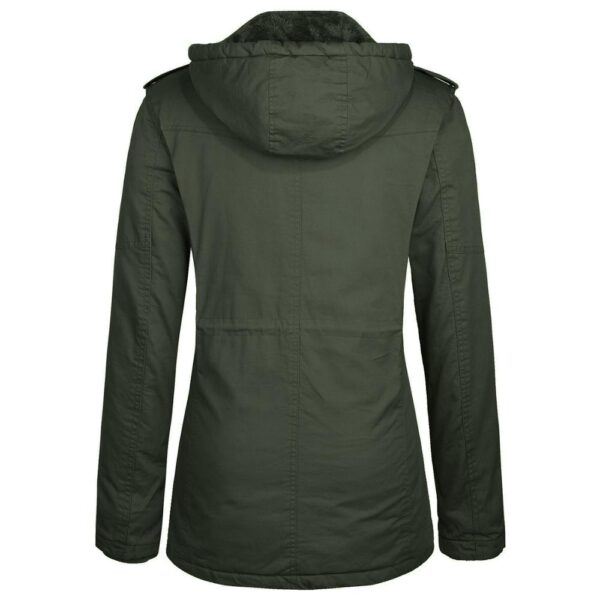 Women's Winter Parka with Removable Hood - Image 3