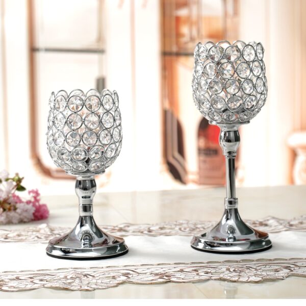 Set of Two Glass Pillar Holders for Candles - Image 6