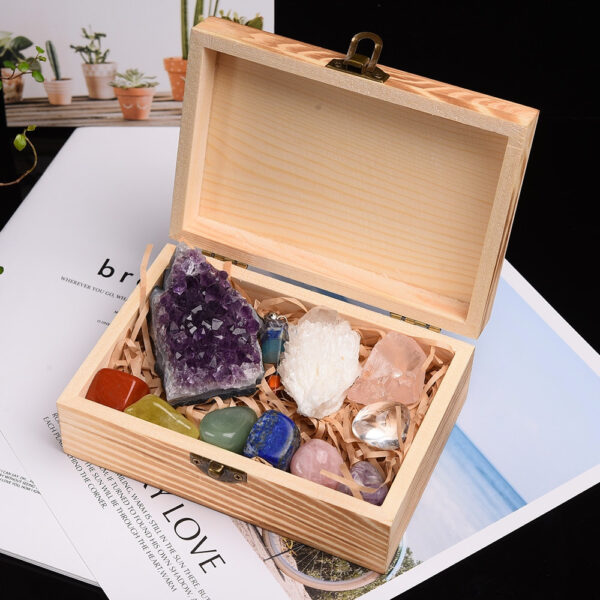 Natural Healing Stones with Wooden Box - Image 7