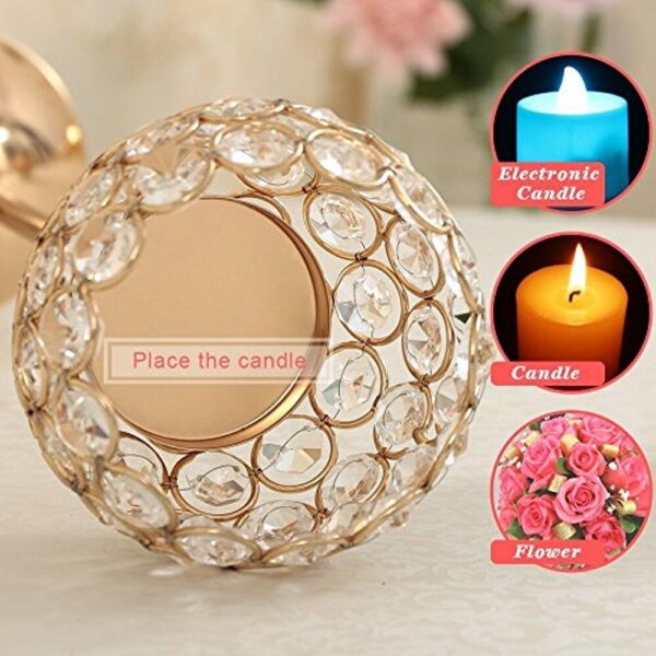 Luxury Crystal Candle Holder 2 Pcs Set - Image 7