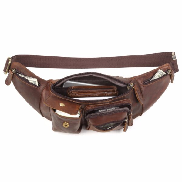 Men's Genuine Leather Waist Bag - Image 5