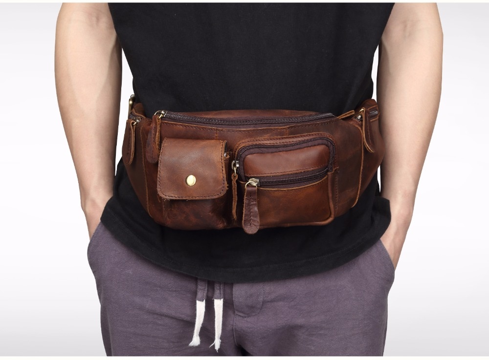 Men's Genuine Leather Waist Bag