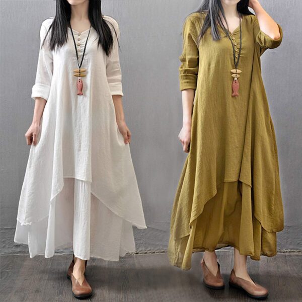 Women's Boho Linen Maxi Dress - Image 6