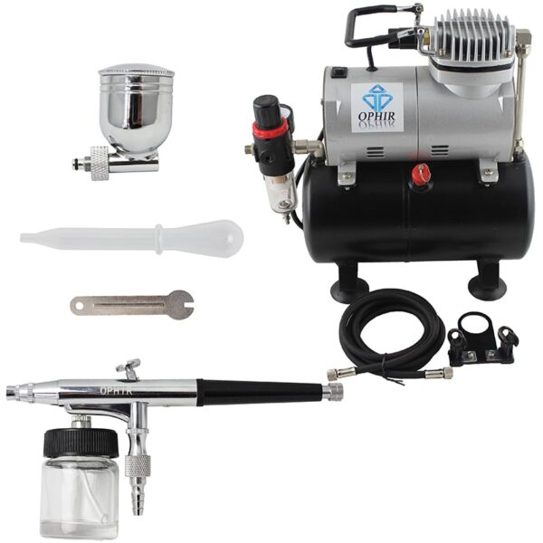 Compact Air Compressor with Dual Action Airbrush - Image 4