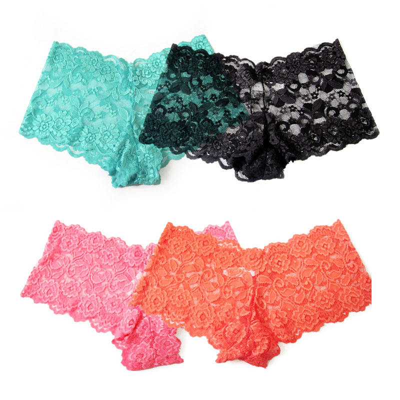 Set of Multicolored Women's Panties in Lace