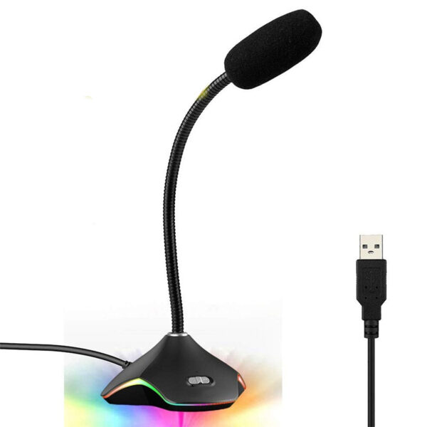 USB Microphone with RGB Magic Lights